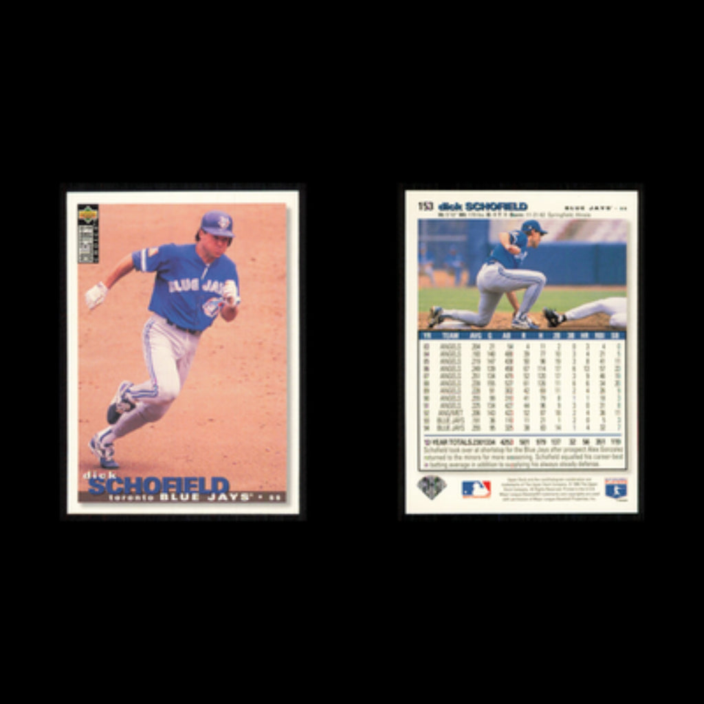 Dick Schofield #153 1995 Upper Deck Collectors Choice Toronto Blue Jays Baseball