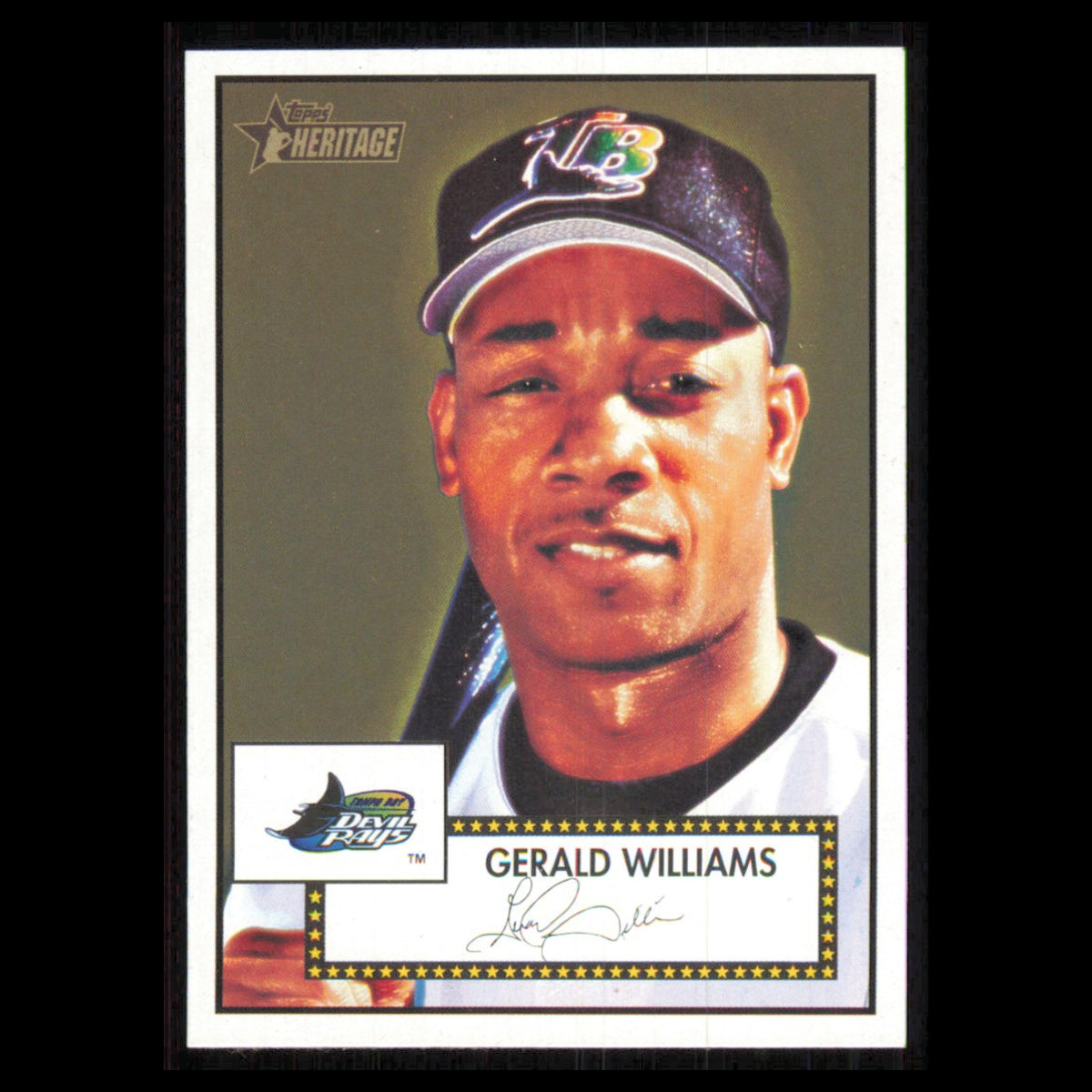 Gerald Williams #291 2001 Topps Heritage Tampa Bay Devil Rays Baseball Card MLB