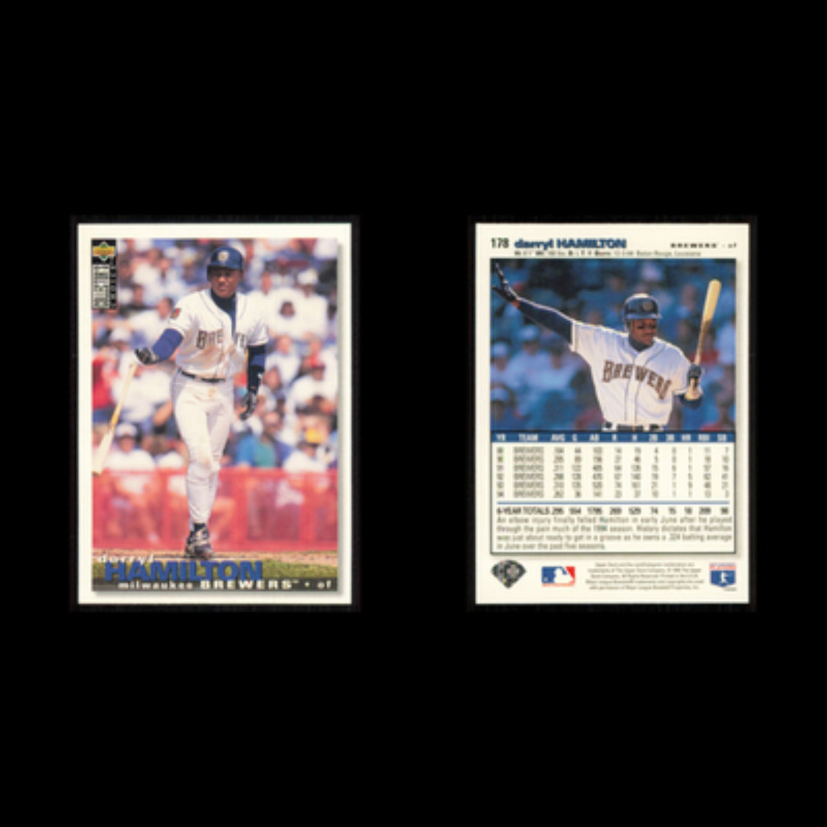 Darryl Hamilton #178 1995 Upper Deck Collectors Choice Milwaukee Brewers Card NM