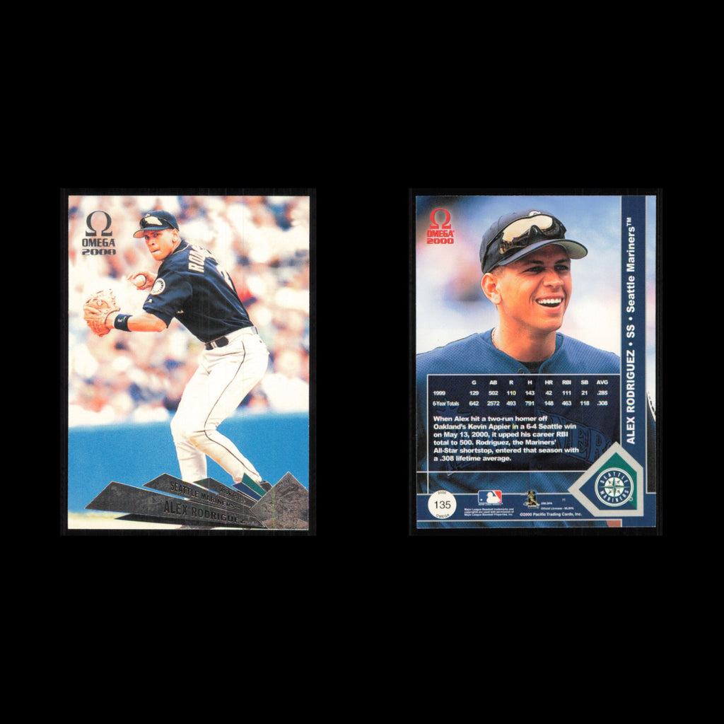 Alex Rodriguez #135 2000 Pacific Omega Seattle Mariners Baseball Card MLB NM