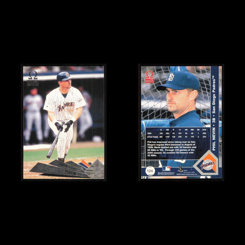 Phil Nevin #124 2000 Pacific Omega San Diego Padres Baseball Card MLB NM