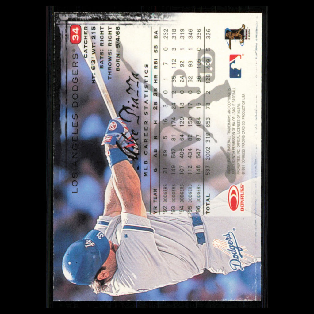 Mike Piazza #34 1997 Donruss VxP 1.0 Los Angeles Dodgers Baseball Card MLB NM