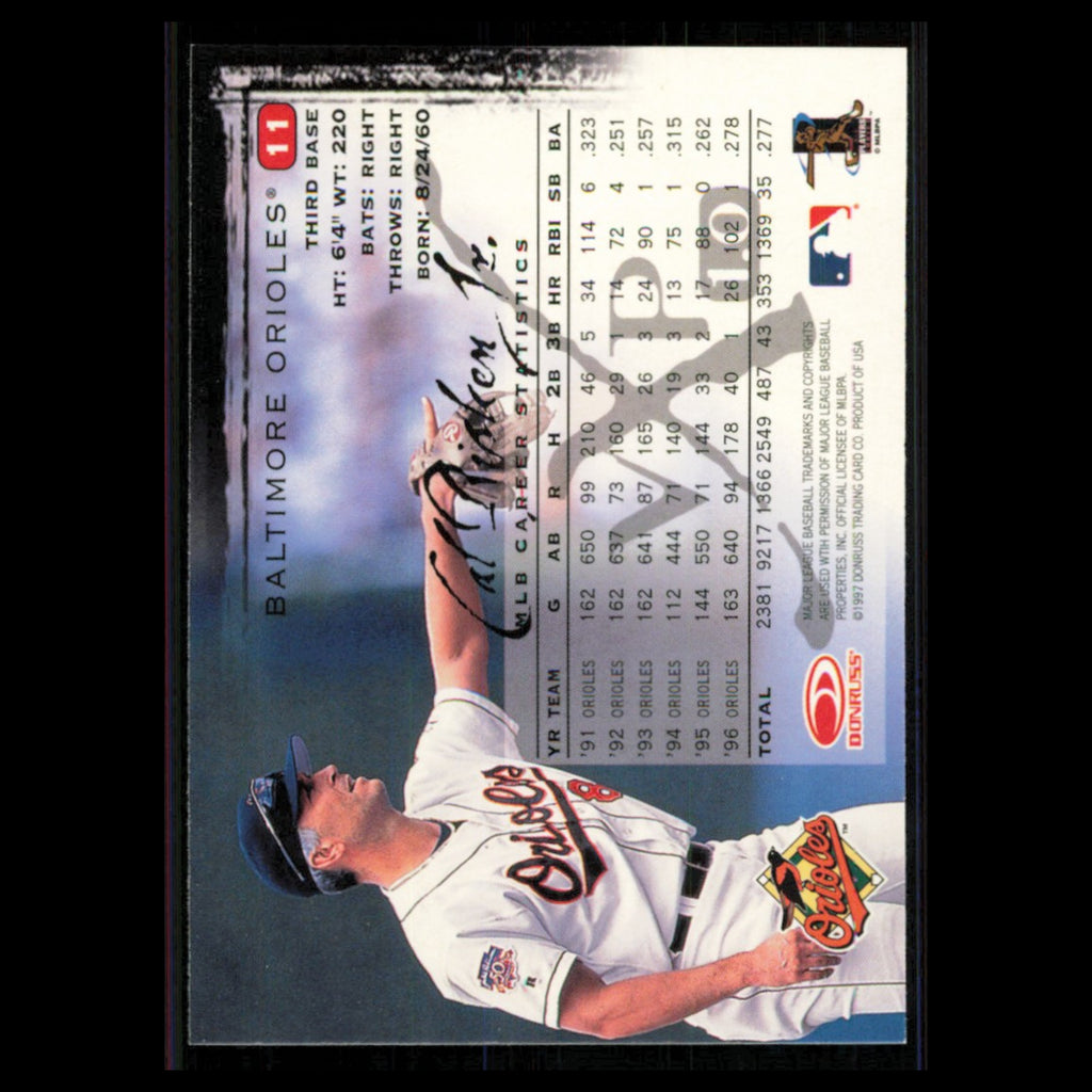 Cal Ripken Jr. #11 1997 Donruss VxP 1.0 Baltimore Orioles Baseball Card MLB NM