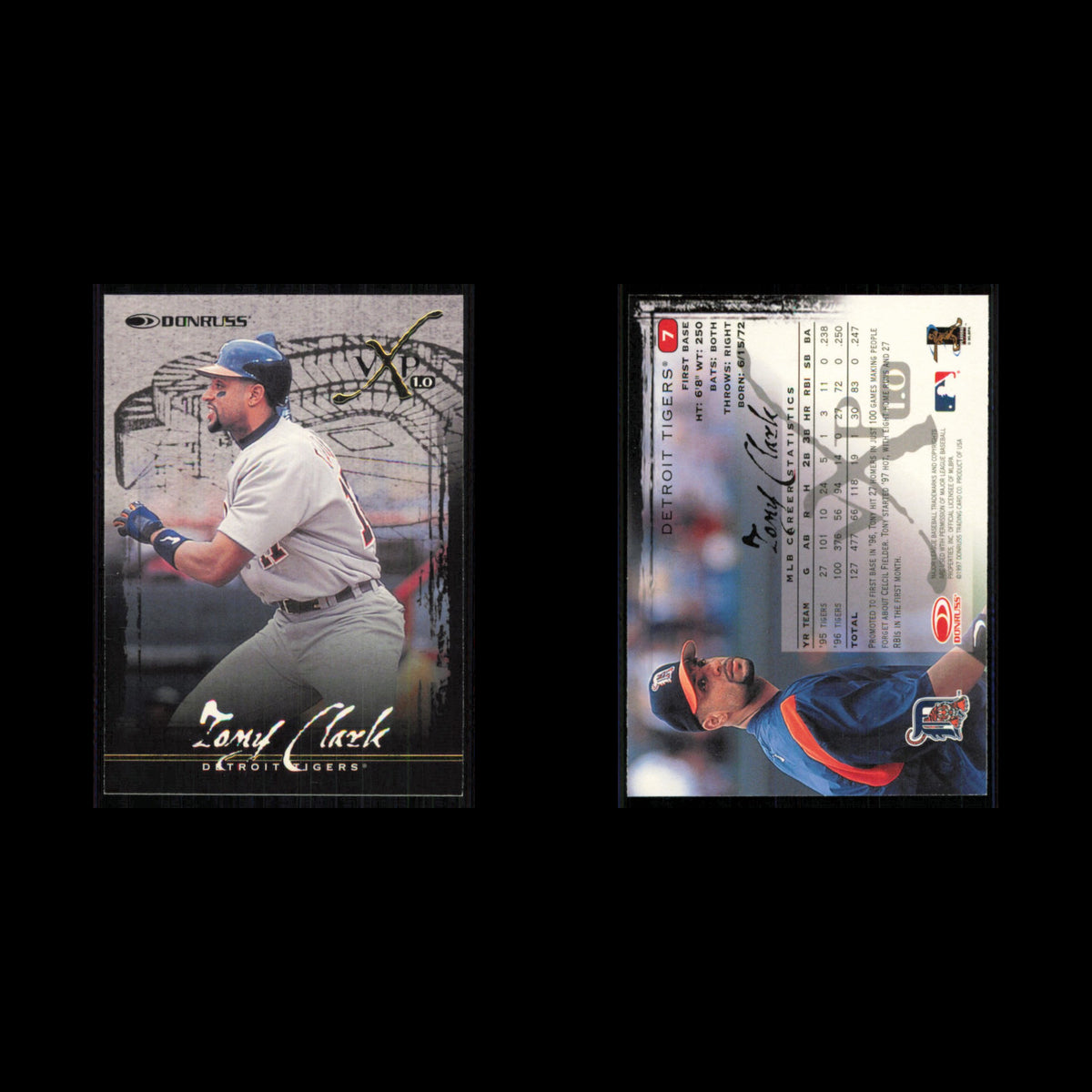 Tony Clark #7 1997 Donruss VxP 1.0 Detroit Tigers Baseball Card MLB NM