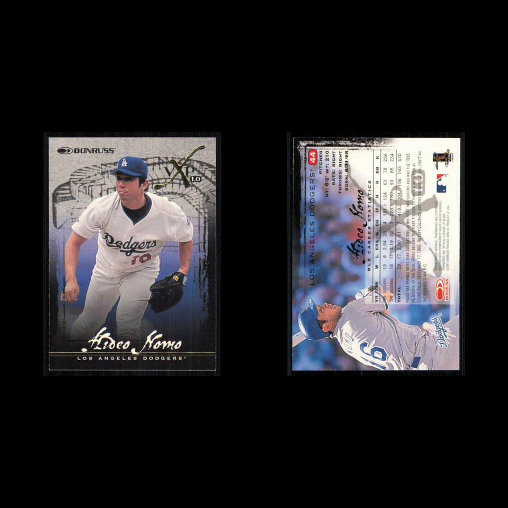 Hideo Nomo #44 1997 Donruss VxP 1.0 Los Angeles Dodgers Baseball Card MLB NM
