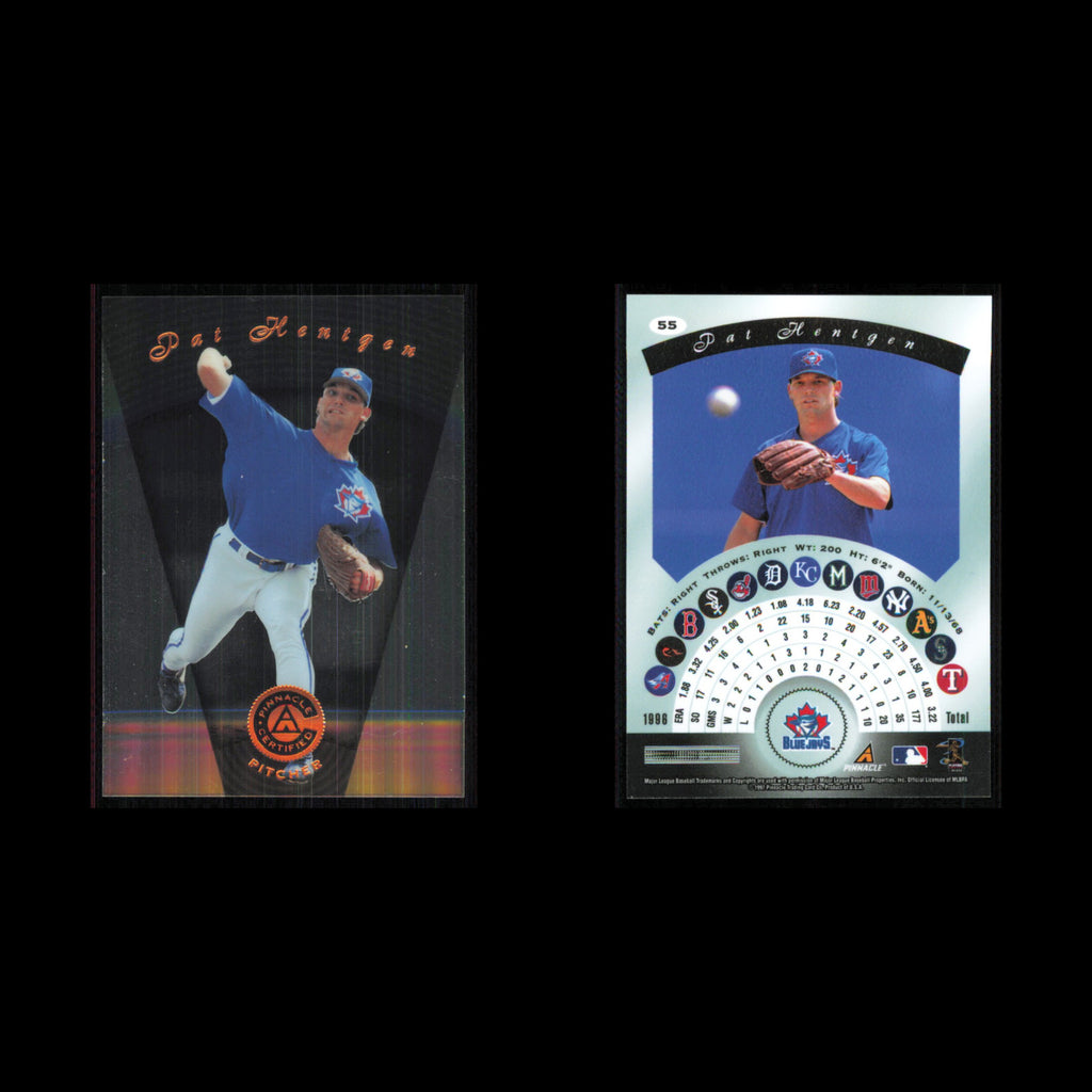 Pat Hentgen #55 1997 Pinnacle Certified Toronto Blue Jays Baseball Card MLB NM