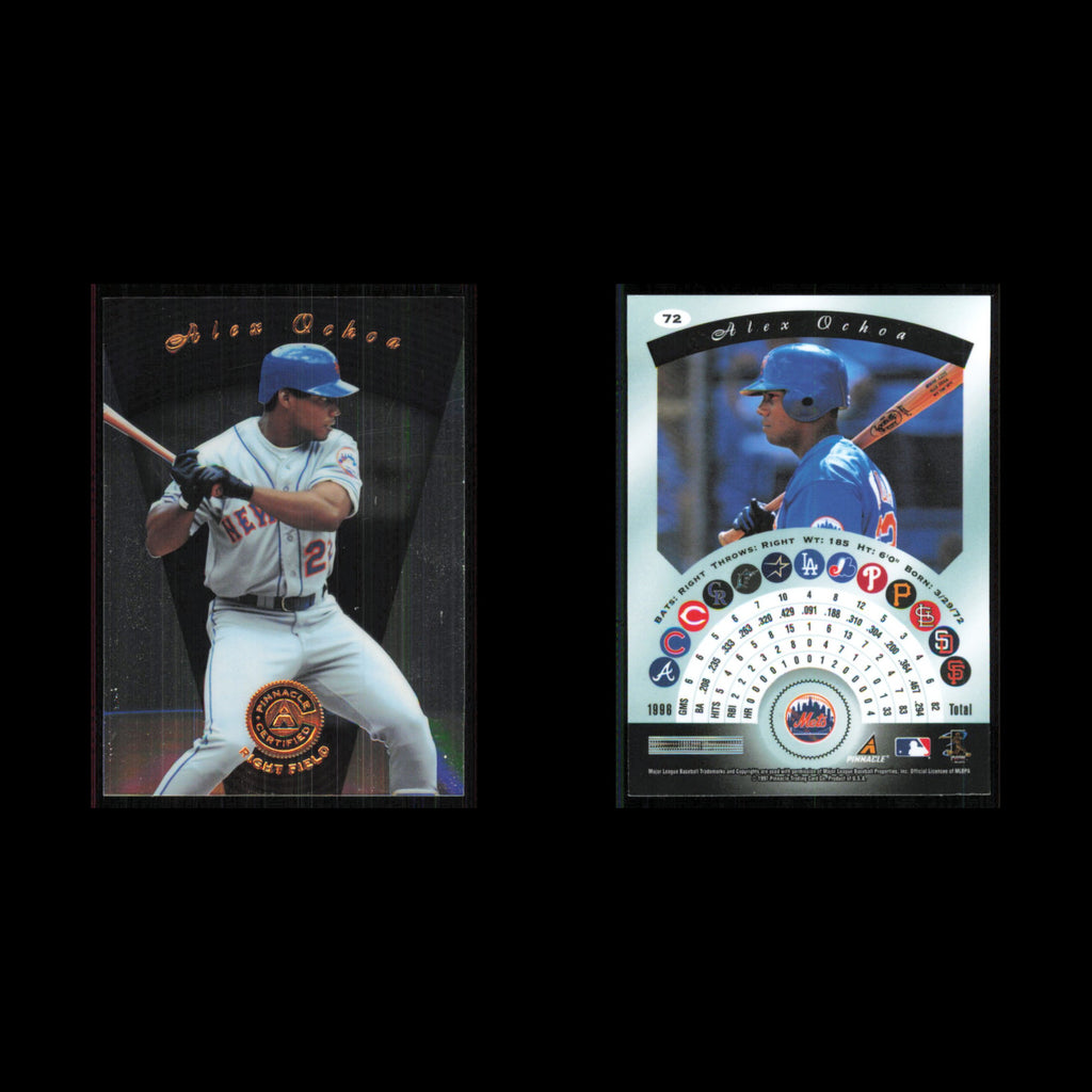 Alex Ochoa #72 1997 Pinnacle Certified New York Mets Baseball Card MLB NM