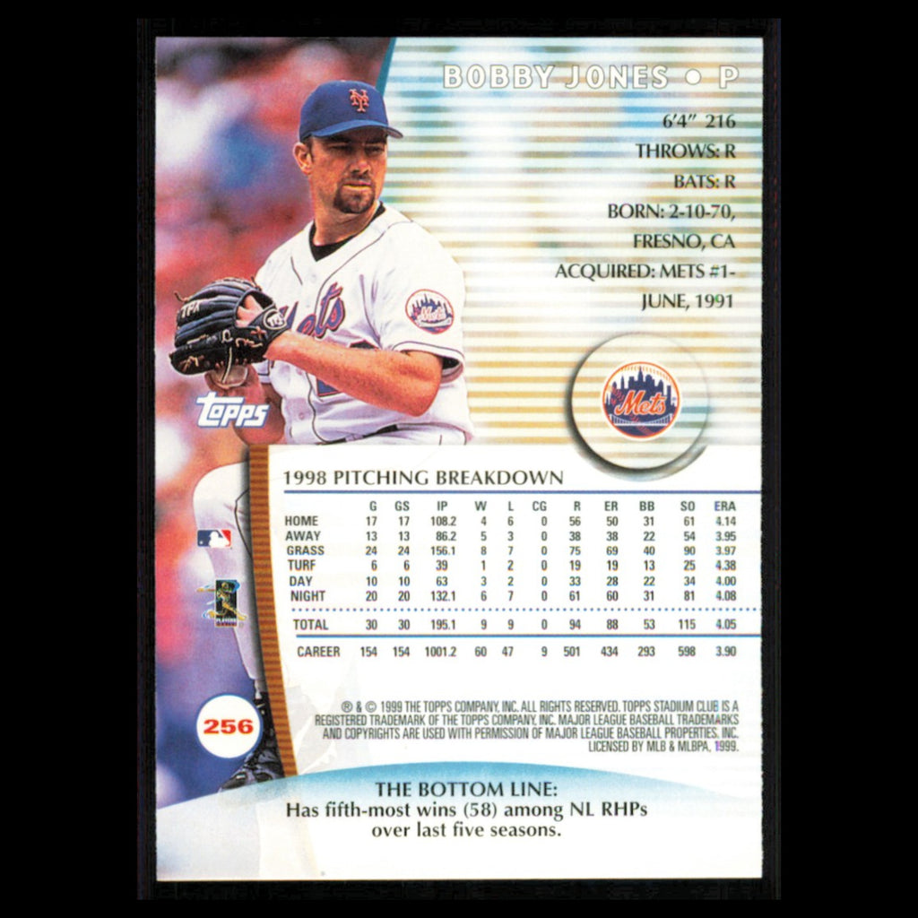 Bobby Jones #256 1999 Topps Stadium Club Tulsa Drillers Baseball Card MLB NM