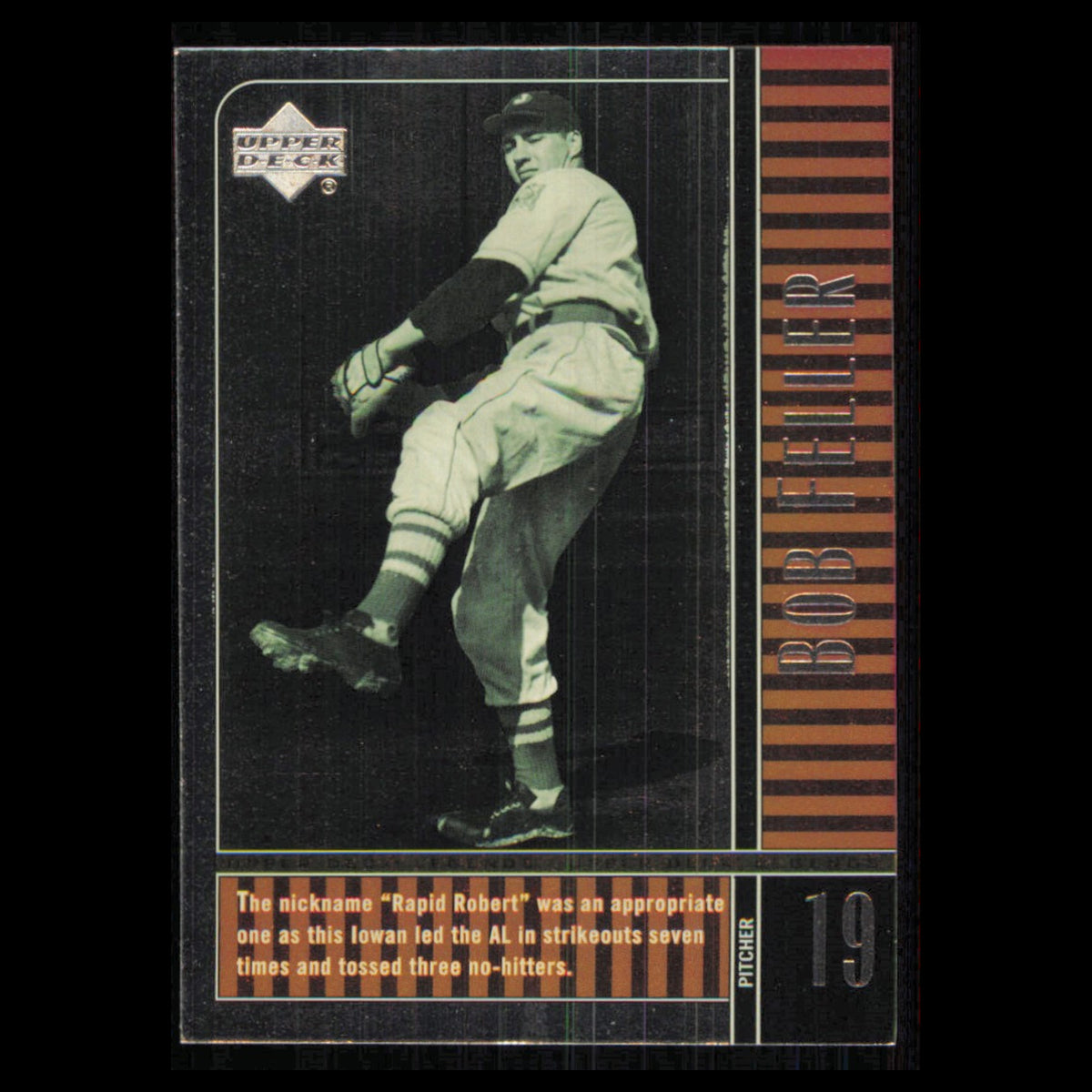 Bob Feller #39 2000 Upper Deck Legends Cleveland Indians Baseball Card MLB NM