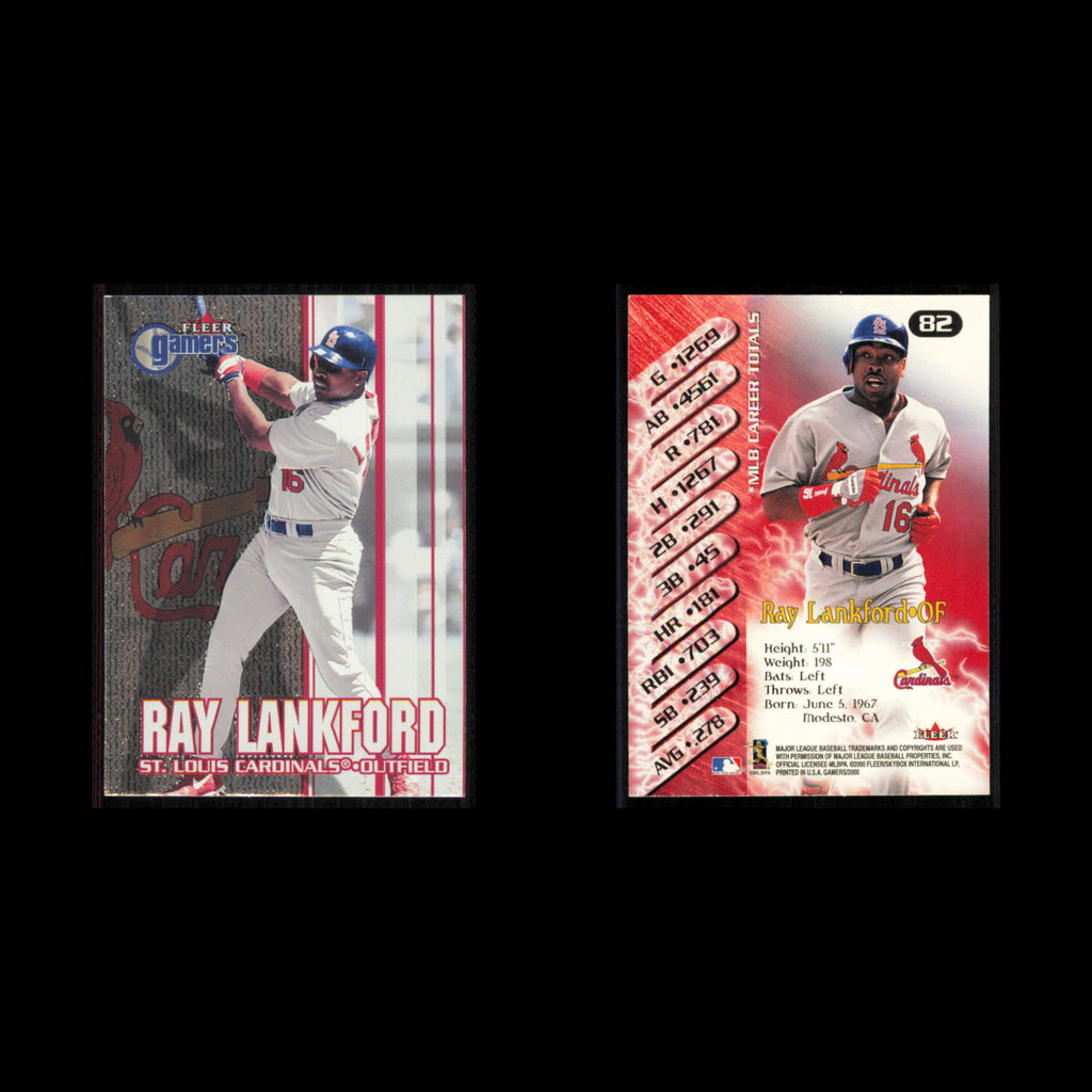 Ray Lankford #82 2000 Fleer Gamers St. Louis Cardinals Baseball Card MLB NM