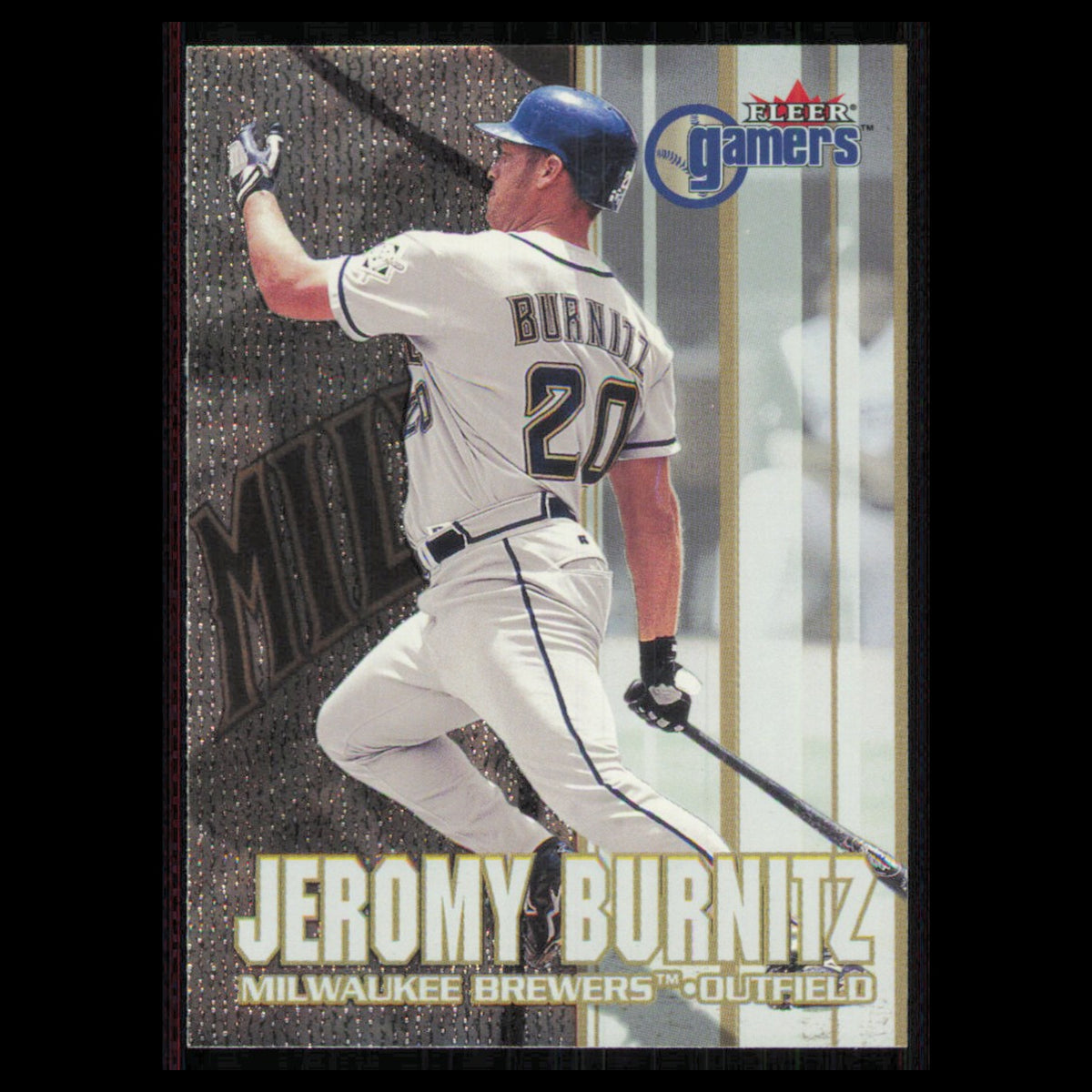 Jeromy Burnitz #74 2000 Fleer Gamers Milwaukee Brewers Baseball Card MLB NM