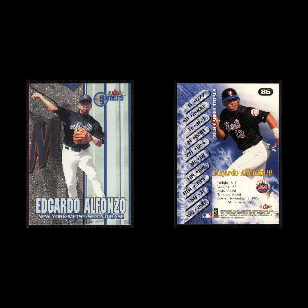 Edgardo Alfonzo #86 2000 Fleer Gamers New York Mets Baseball Card MLB NM