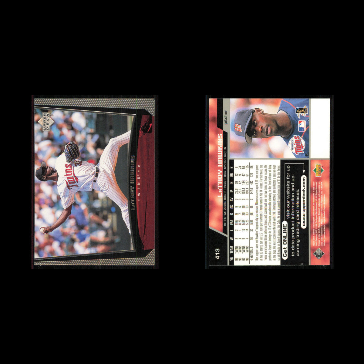 LaTroy Hawkins #413 1999 Upper Deck Minnesota Twins Baseball Card MLB NM