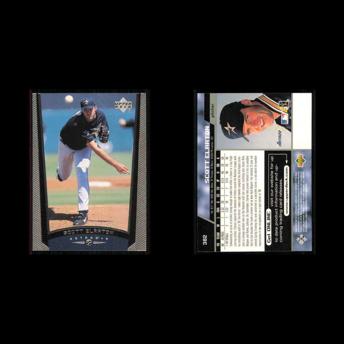 Scott Elarton #382 1999 Upper Deck Houston Astros Baseball Card MLB NM