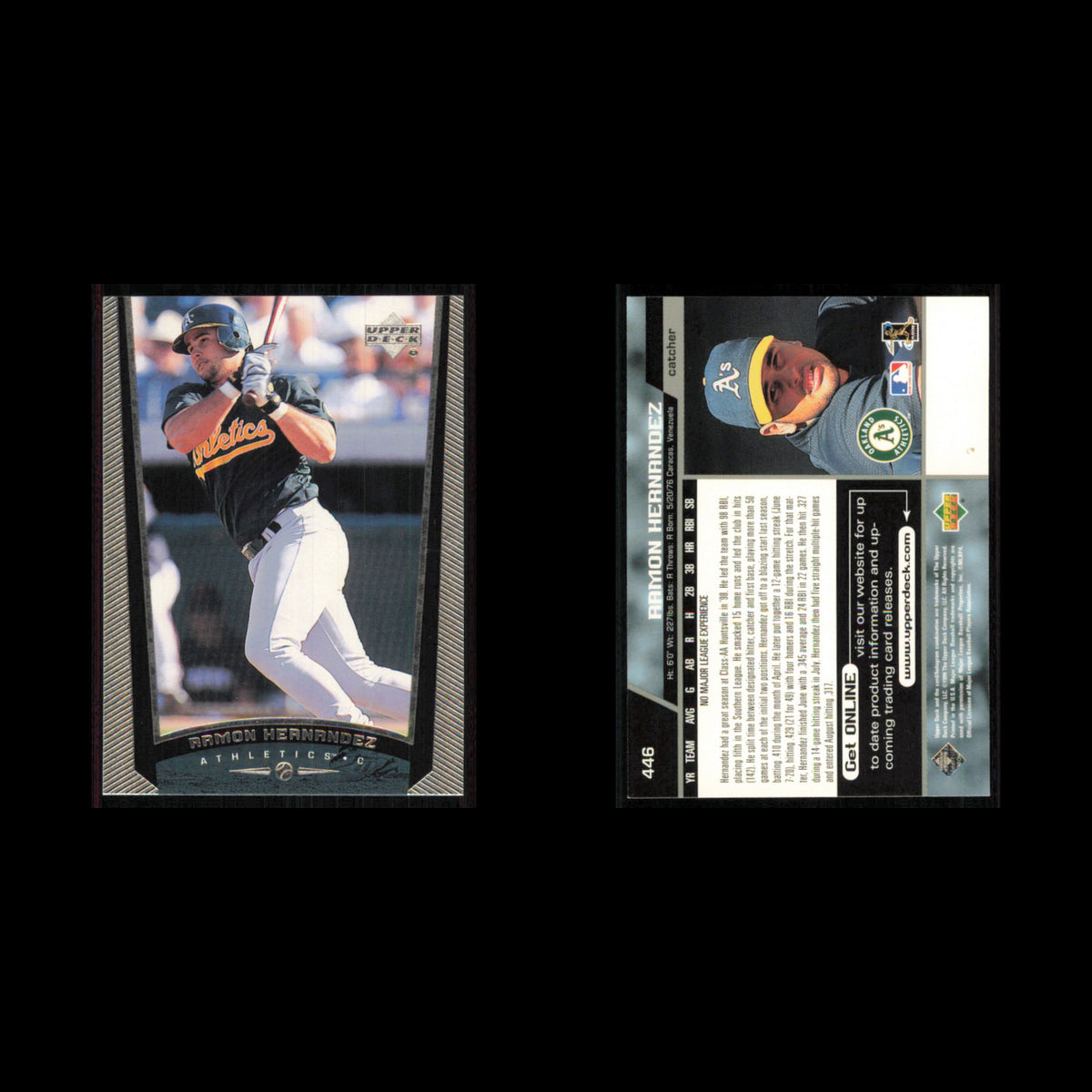 Ramon Hernandez #446 1999 Upper Deck Oakland Athletics Baseball Card MLB NM