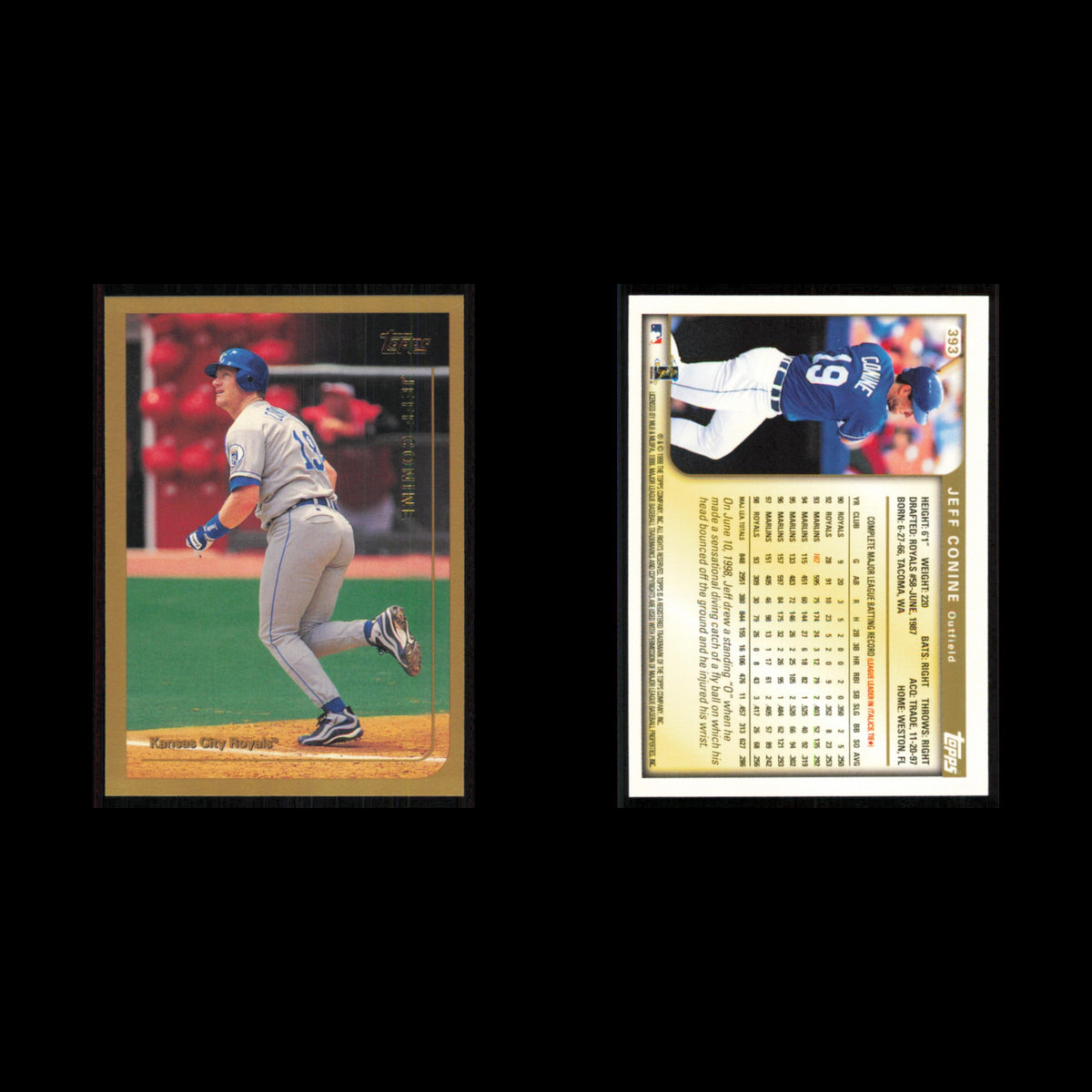 Jeff Conine #393 1999 Topps Kansas City Royals Baseball Card MLB NM