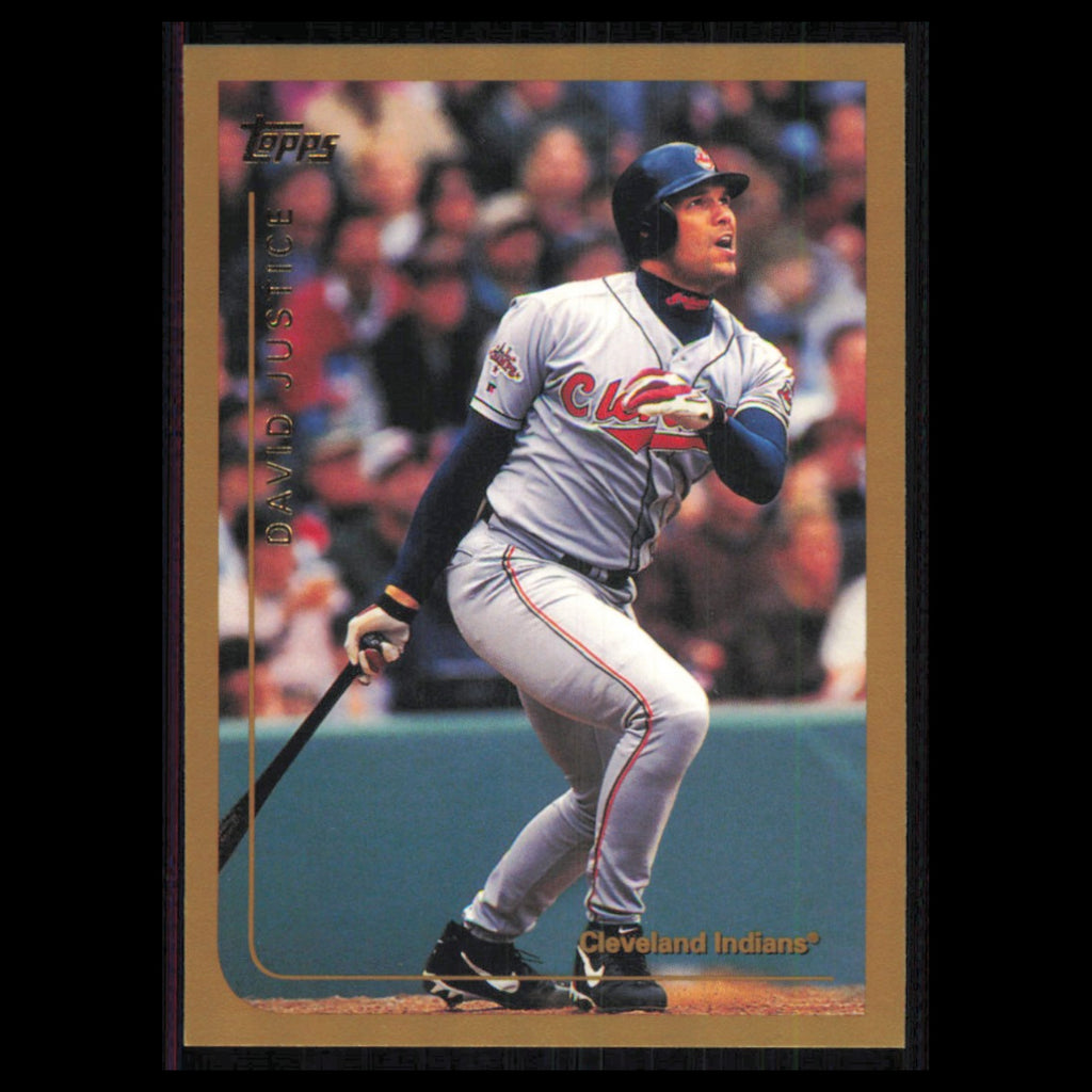 David Justice #283 1999 Topps Cleveland Indians Baseball Card MLB NM