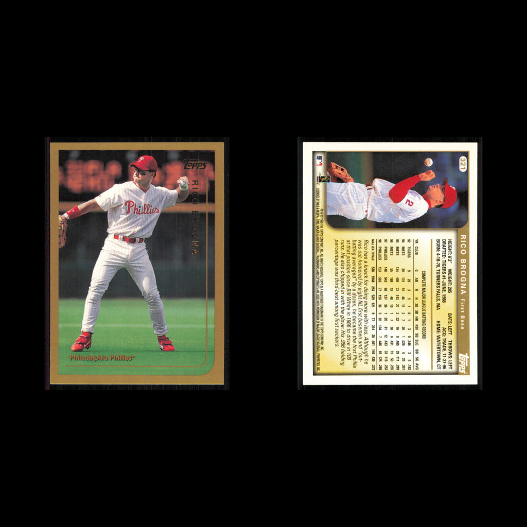 Rico Brogna #321 1999 Topps Philadelphia Phillies Baseball Card MLB NM