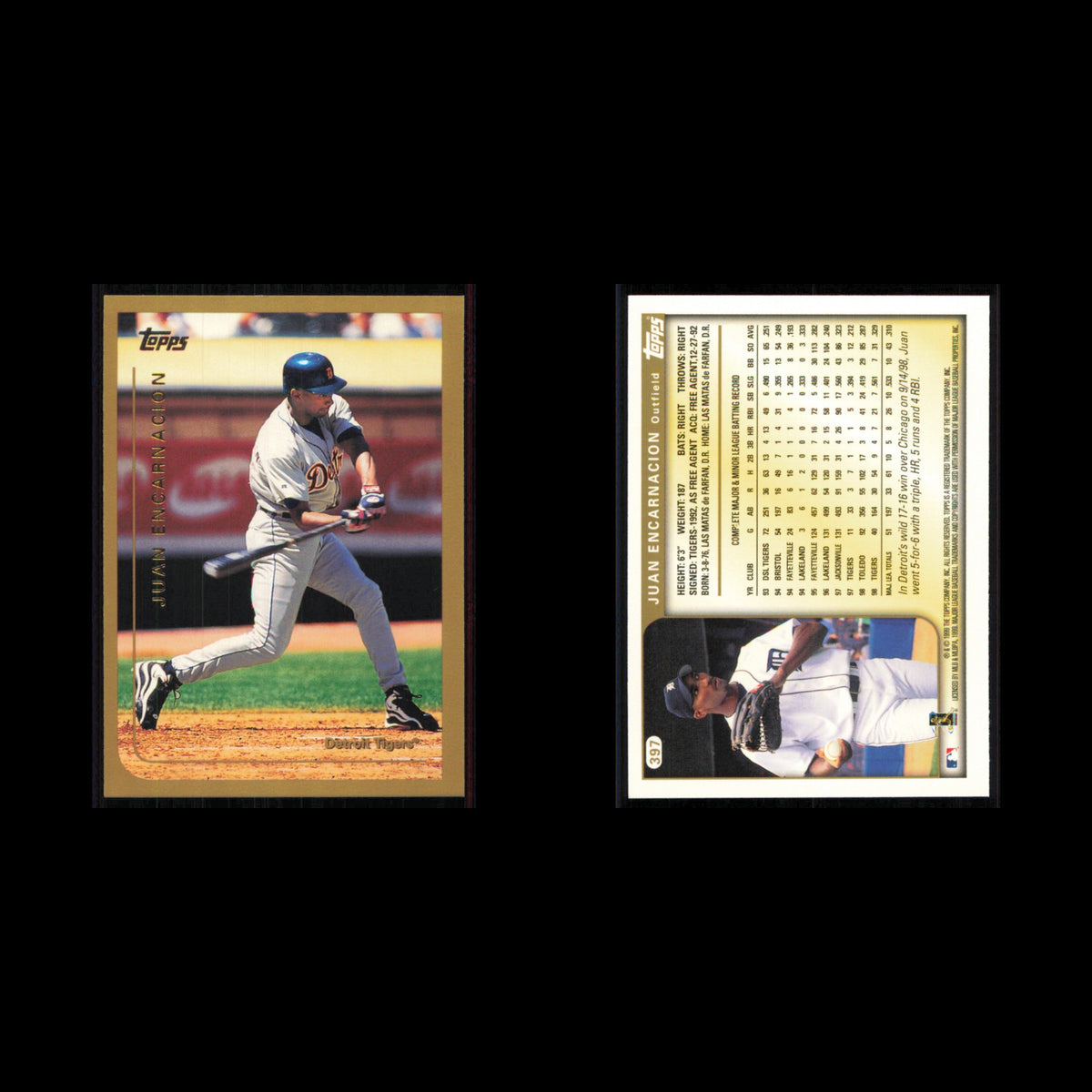 Juan Encarnacion #397 1999 Topps Detroit Tigers Baseball Card MLB NM