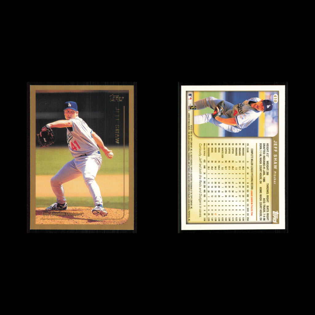 Jeff Shaw #410 1999 Topps Los Angeles Dodgers Baseball Card MLB NM