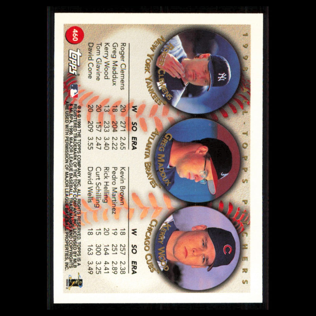 Roger Clemens/Greg Maddux/Kerry Wood #460 1999 Topps Baseball Card MLB NM