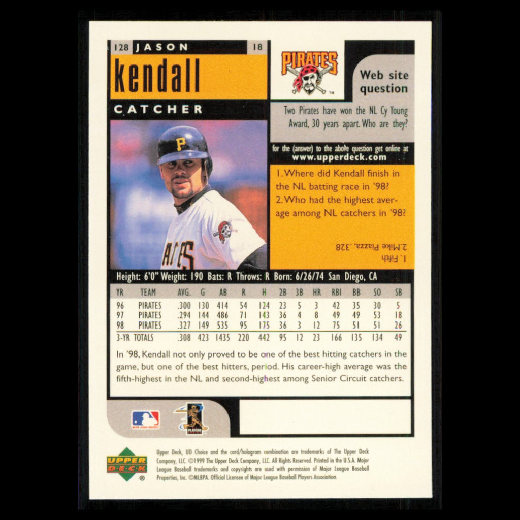 Jason Grilli #128 1999 Upper Deck Choice Pittsburgh Pirates Baseball Card MLB NM
