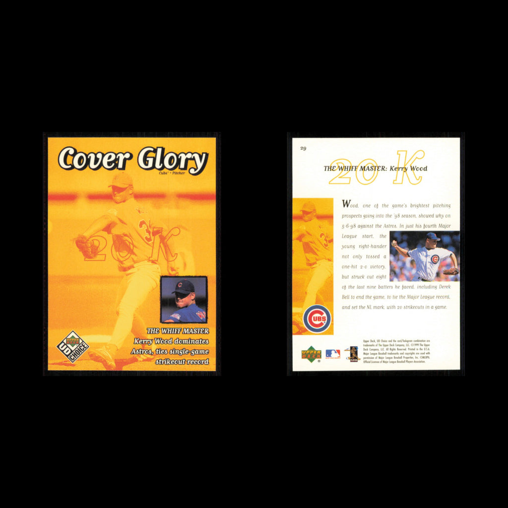 Kerry Wood #29 1999 Upper Deck Choice Chicago Cubs Baseball Card MLB NM