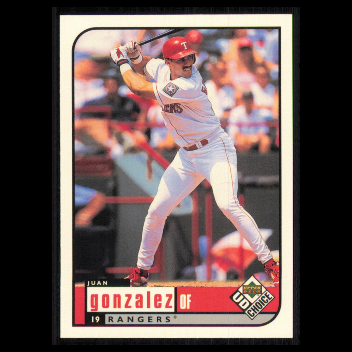 Juan Gonzalez #152 1999 Upper Deck Choice Texas Rangers Baseball Card MLB NM