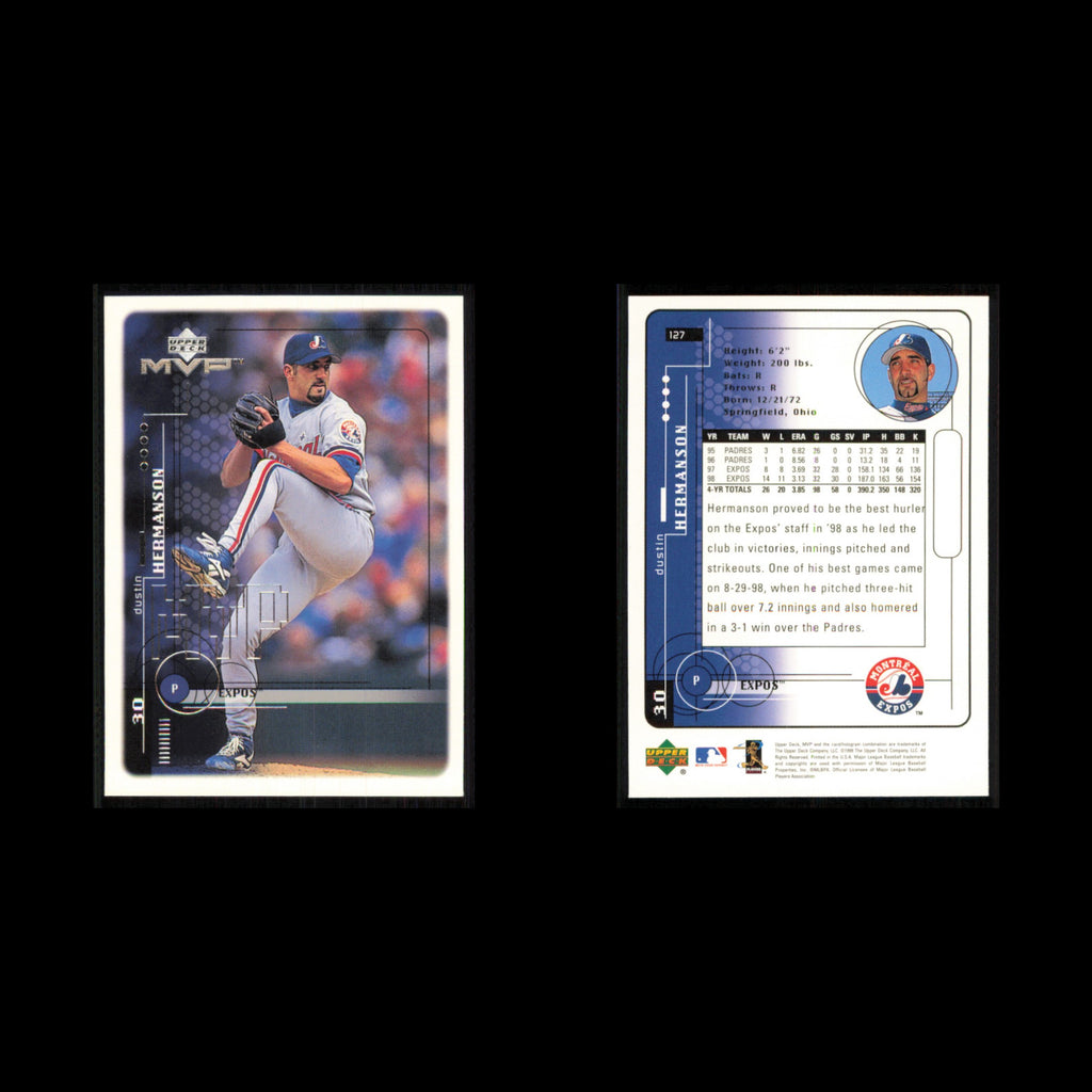 Dustin Hermanson #127 1999 Upper Deck MVP Montreal Expos Baseball Card MLB NM