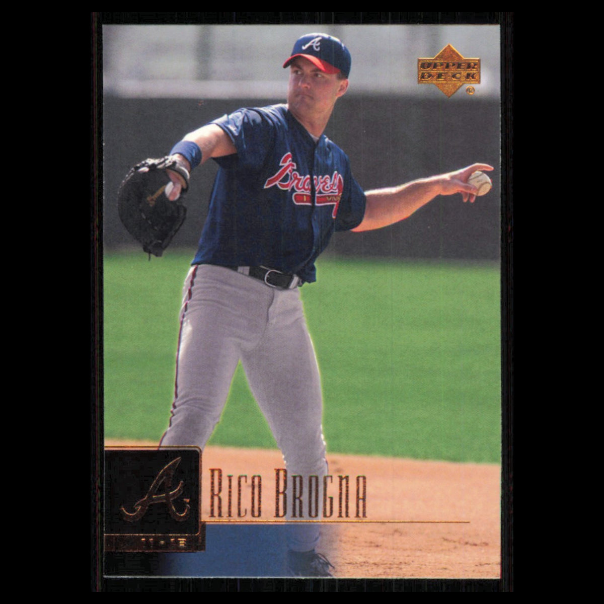 Rico Brogna #375 2001 Upper Deck Atlanta Braves Baseball Card MLB NM