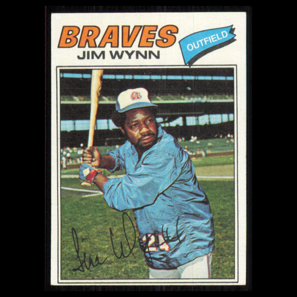 Jim Wynn #165 1977 Topps Atlanta Braves Baseball Card MLB NM