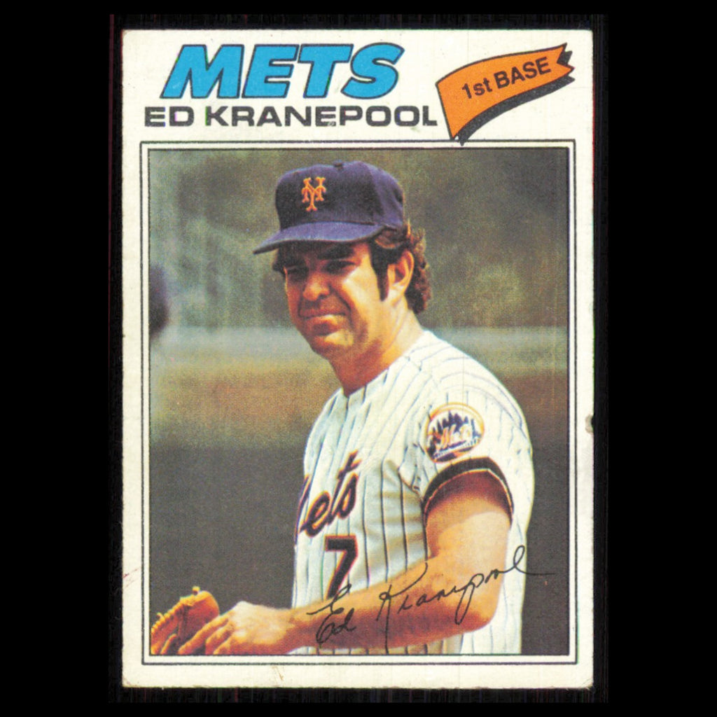 Ed Kranepool #201 1977 Topps New York Mets Baseball Card MLB NM