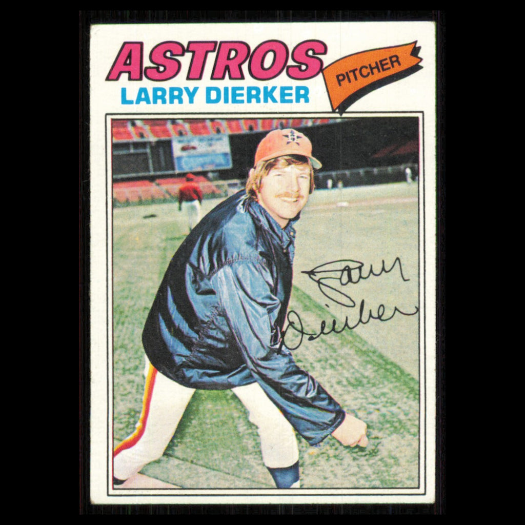 Larry Dierker #350 1977 Topps Houston Astros Baseball Card MLB NM