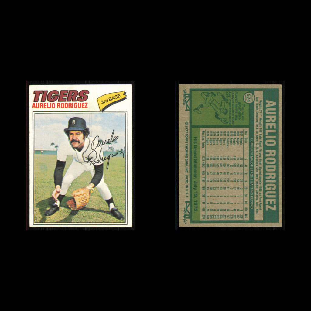 Aurelio Rodriguez #574 1977 Topps Detroit Tigers Baseball Card MLB NM