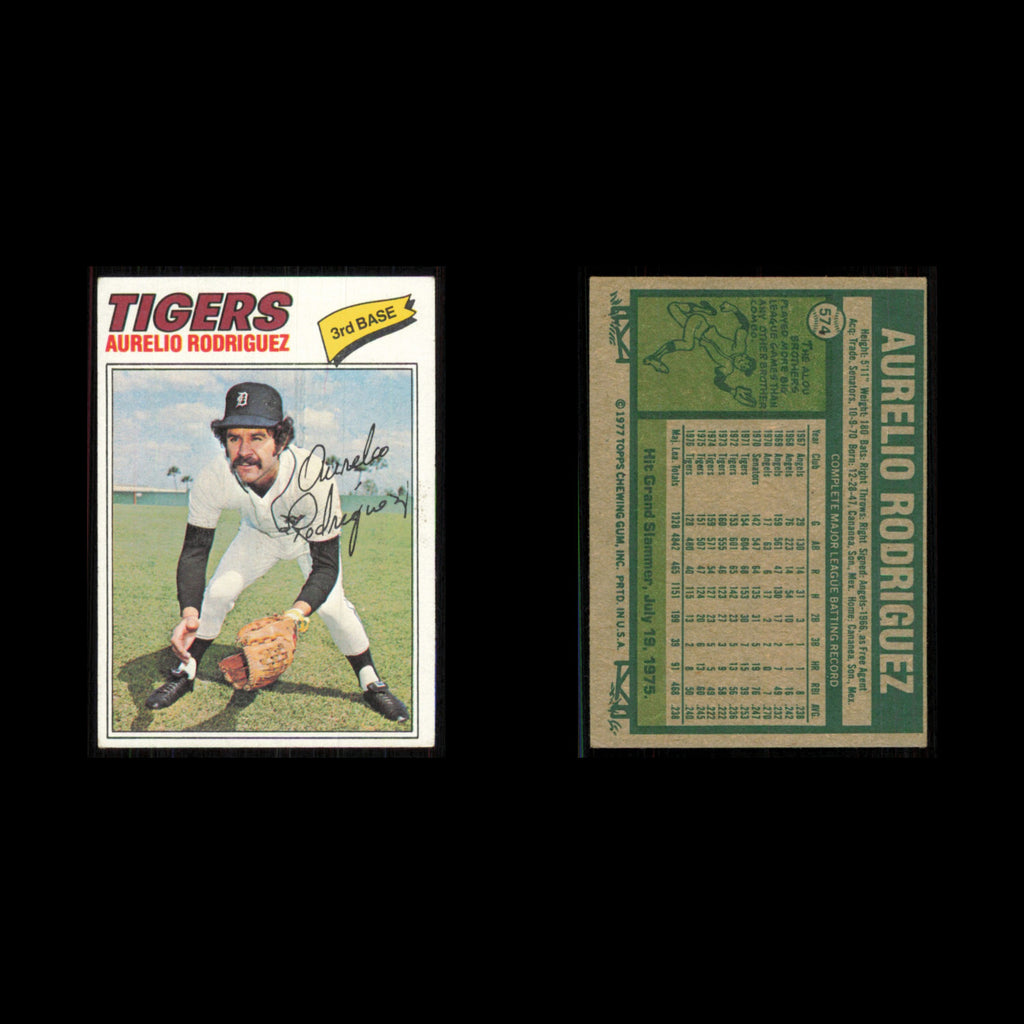 Aurelio Rodriguez #574 1977 Topps Detroit Tigers Baseball Card MLB NM