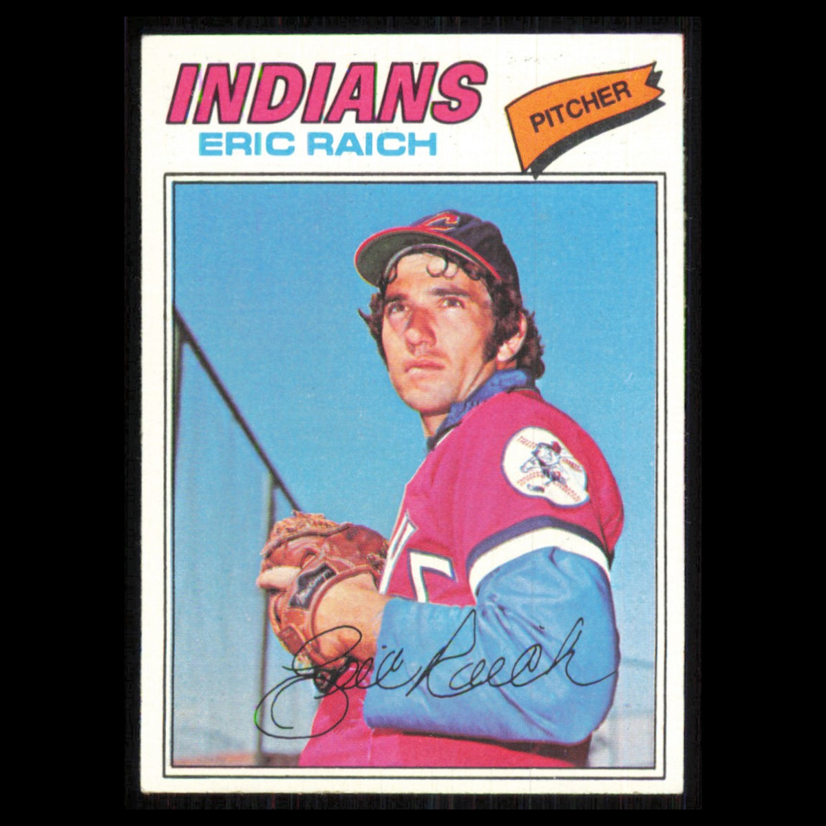 Eric Raich #62 1977 Topps Cleveland Indians Baseball Card MLB NM