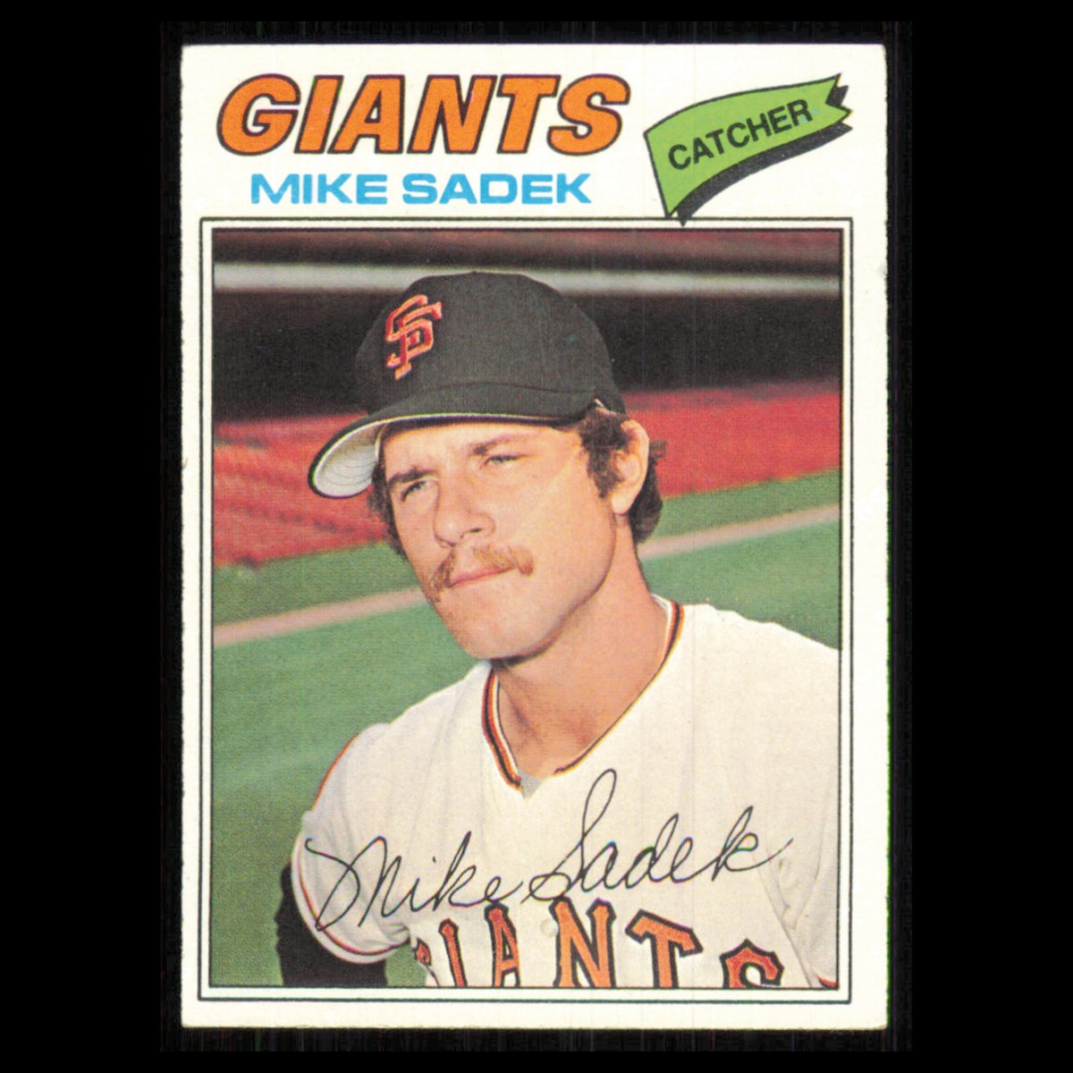 Mike Sadek #129 1977 Topps San Francisco Giants Baseball Card MLB NM