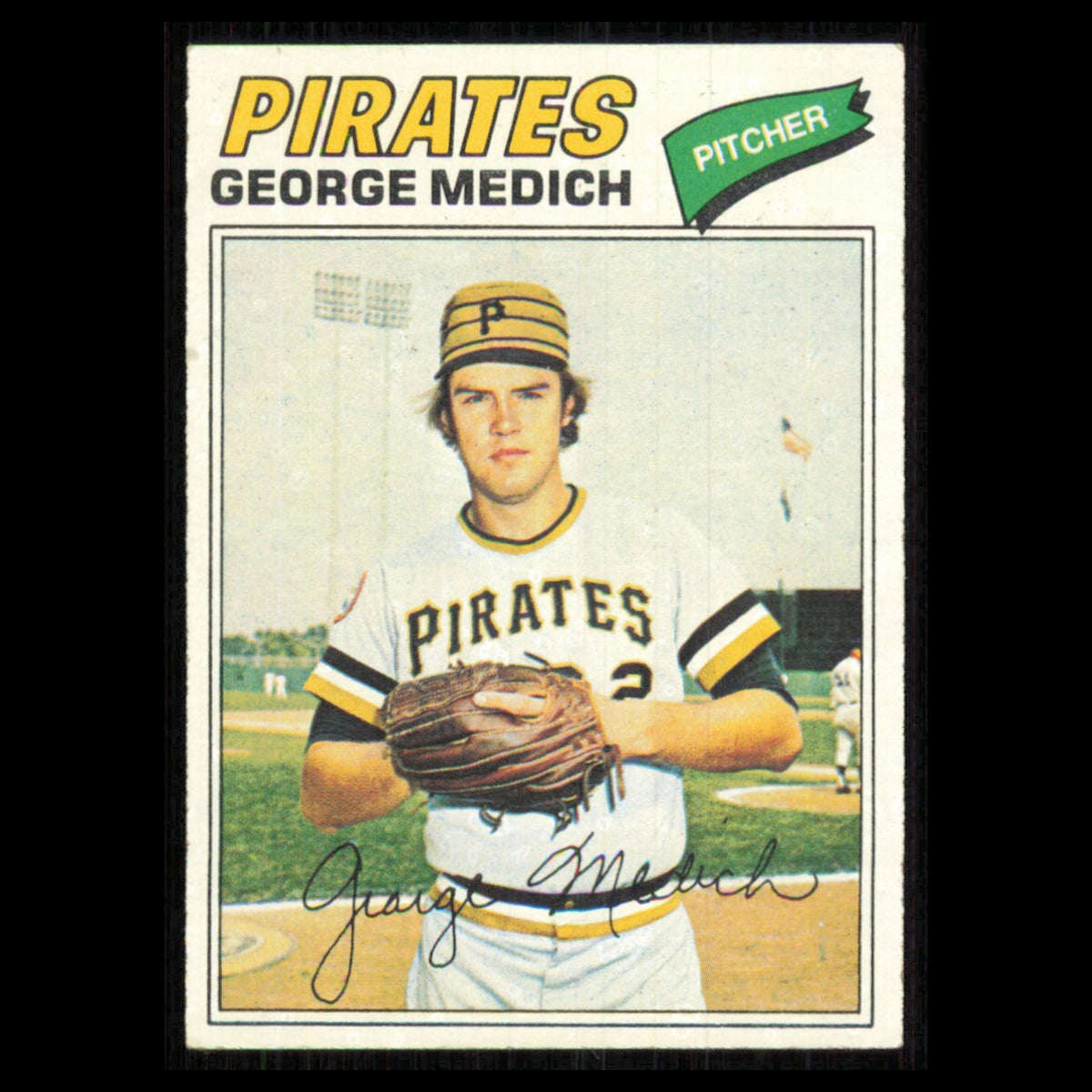 George Medich #294 1977 Topps Pittsburgh Pirates Baseball Card MLB NM