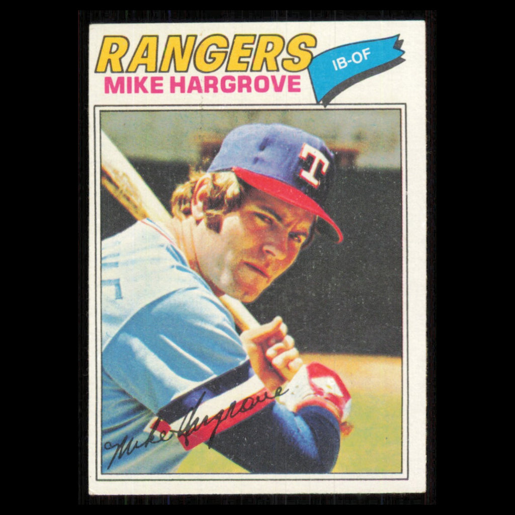 Mike Hargrove #275 1977 Topps Texas Rangers Baseball Card MLB NM