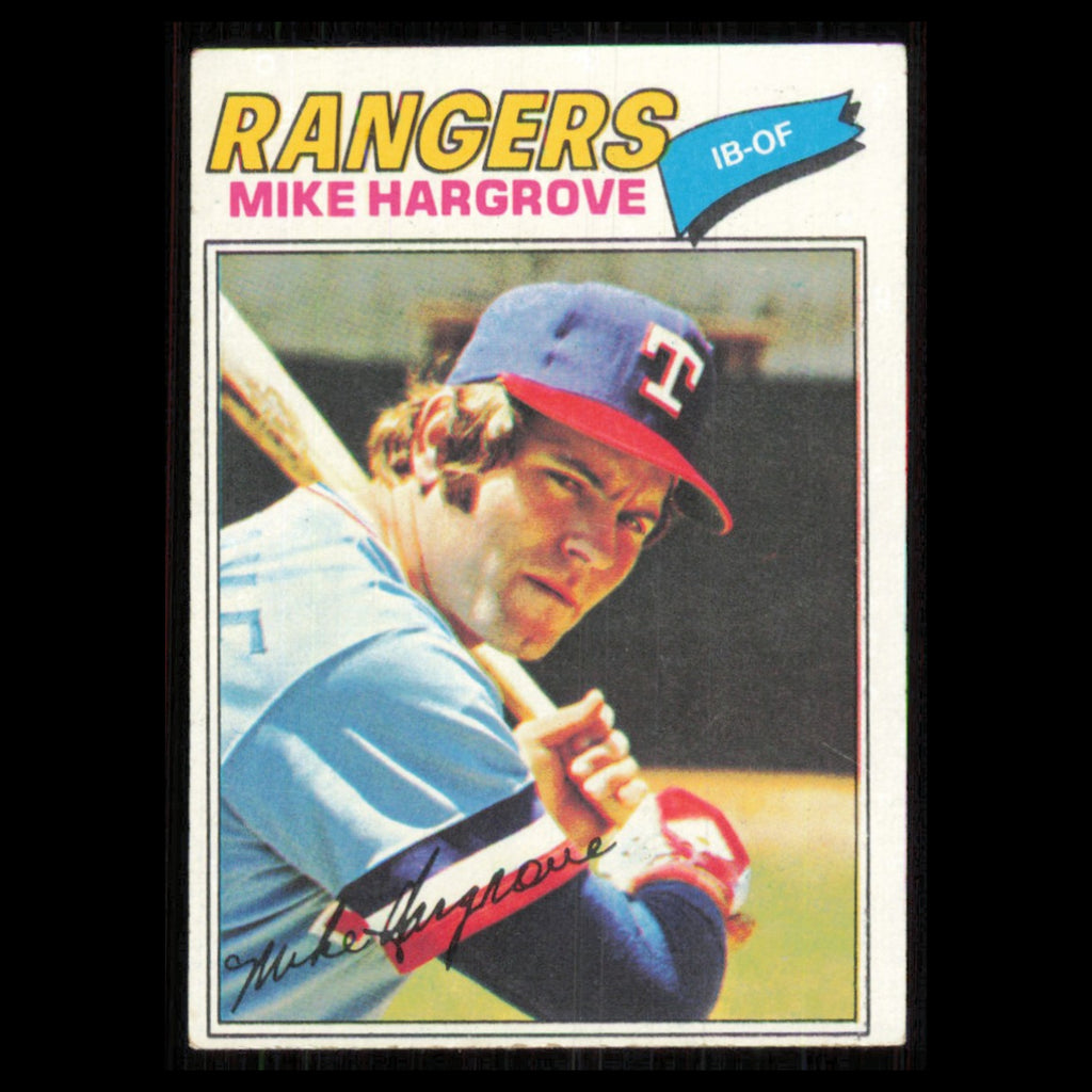 Mike Hargrove #275 1977 Topps Texas Rangers Baseball Card MLB NM