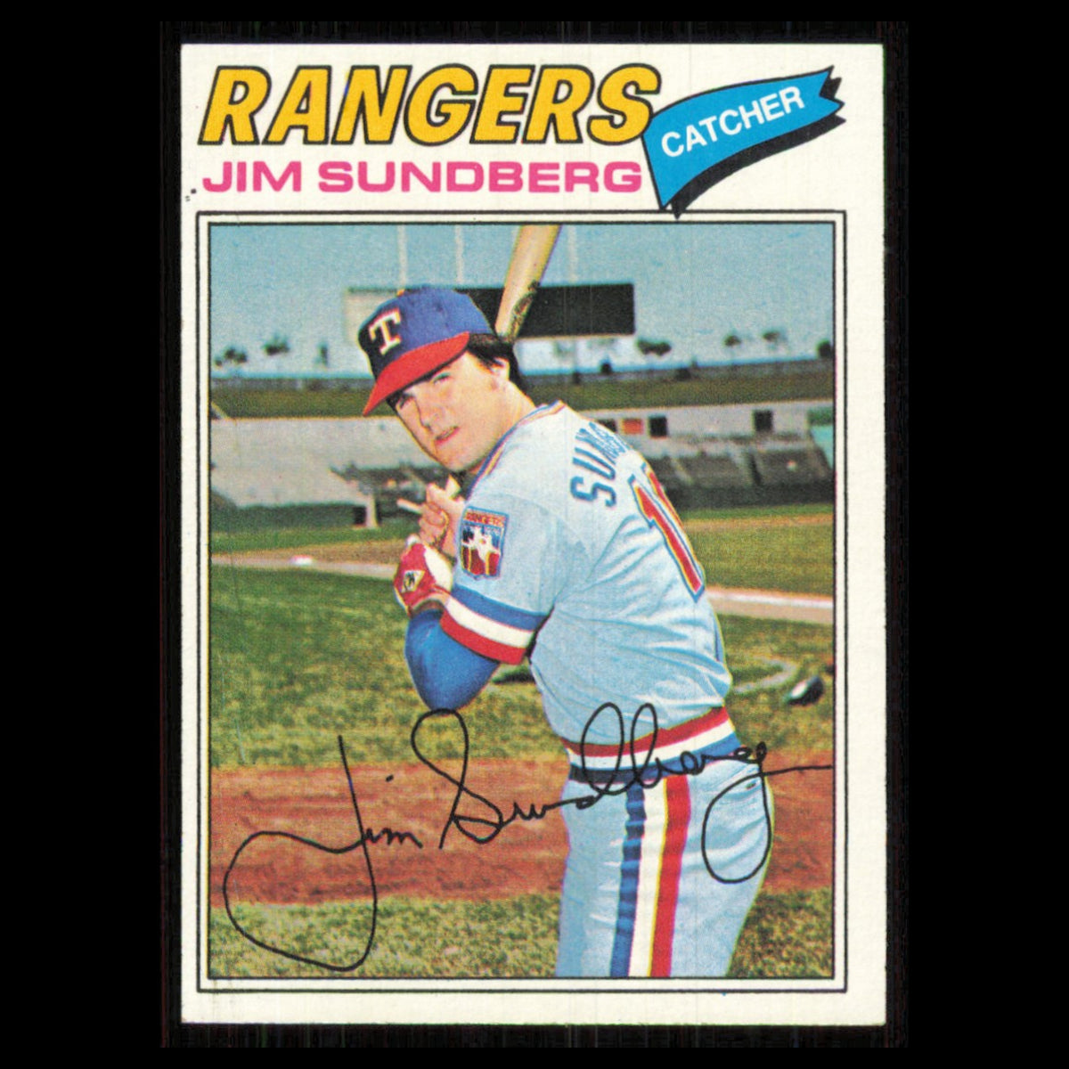 Jim Sundberg #351 1977 Topps Texas Rangers Baseball Card MLB NM