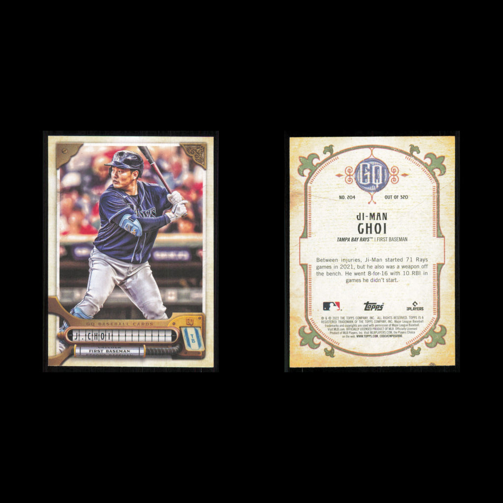 JI Man Choi #204 2022 DVD Tampa Bay Rays Baseball Card MLB NM