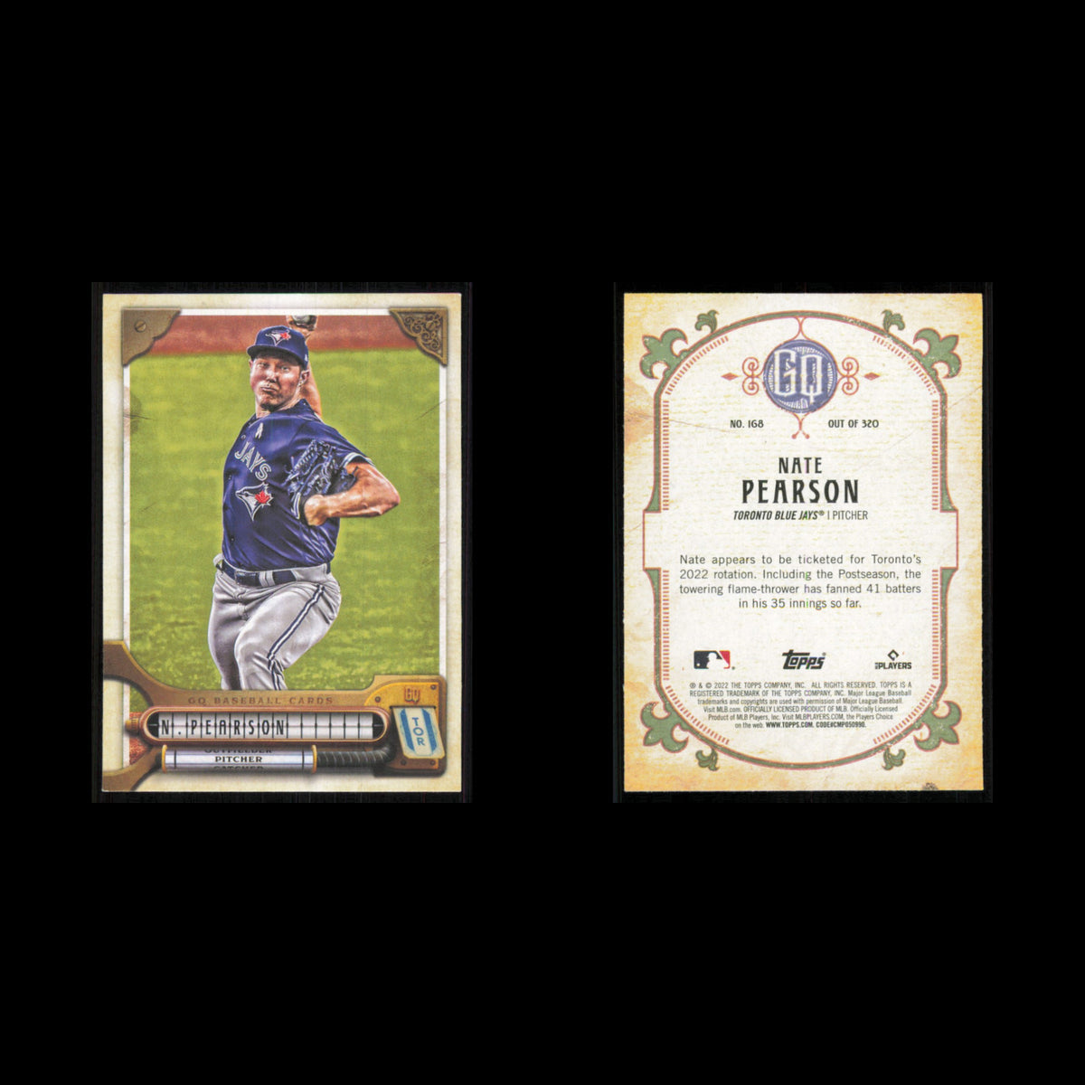 Nate Pearson #168 2022 Topps Gypsy Queen Toronto Blue Jays Baseball Card MLB NM