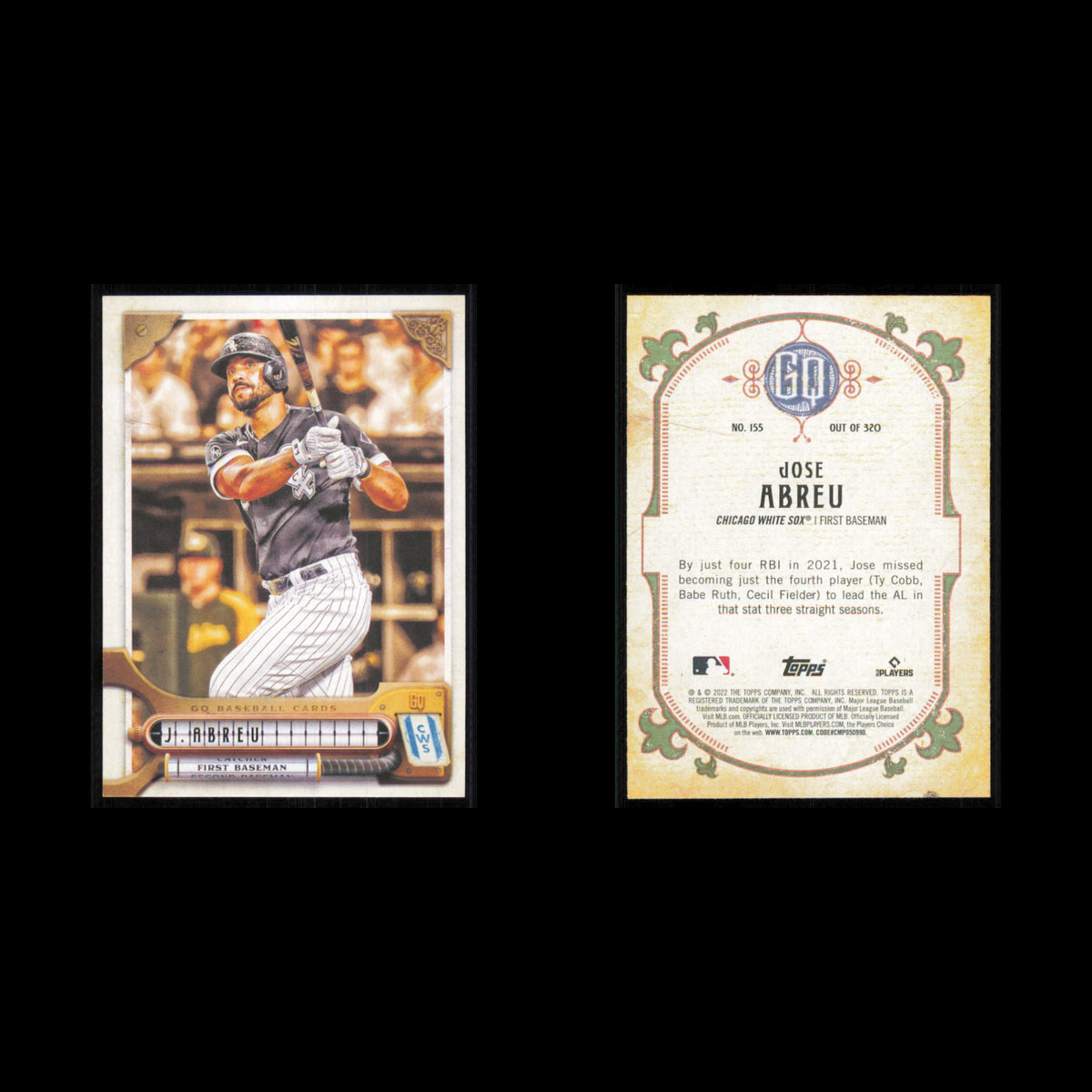 Jose Abreu #155 2022 Topps Gypsy Queen Chicago White Sox Baseball Card MLB NM