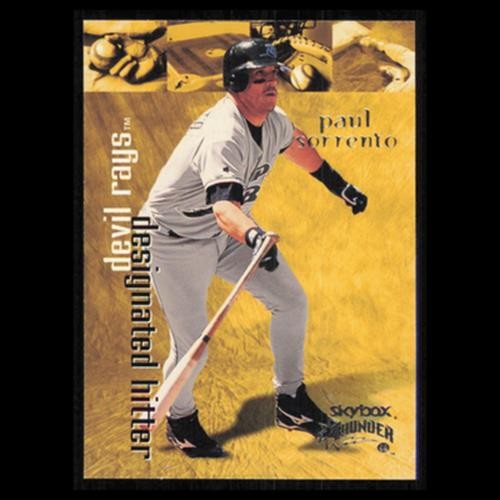 Paul Sorrento #90 1999 SkyBox Thunder Tampa Bay Devil Rays Baseball Card MLB NM