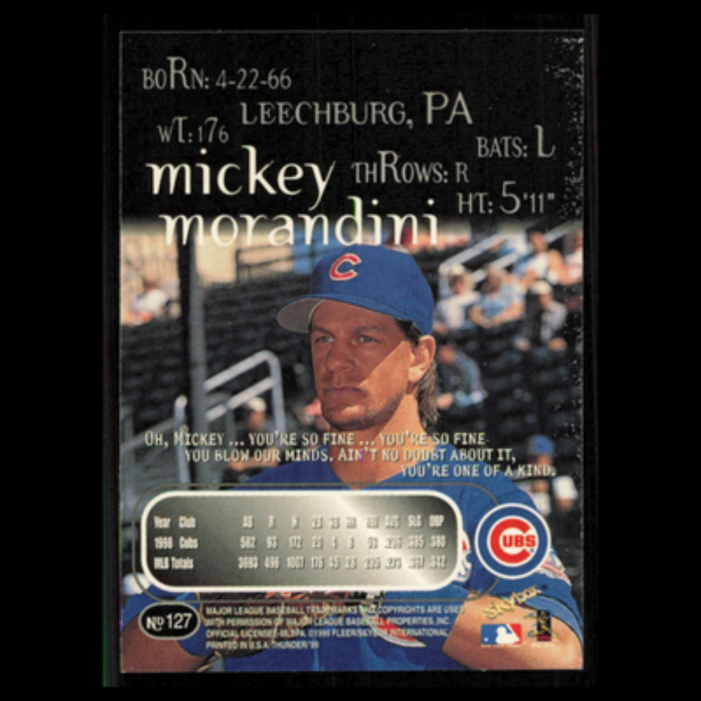 Mickey Morandini #127 1999 SkyBox Thunder Chicago Cubs Baseball Card MLB NM