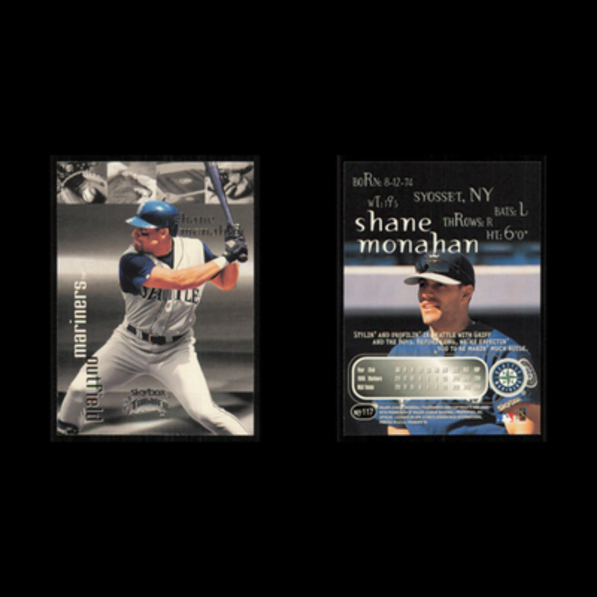 Shane Monahan #117 1999 Skybox Thunder Seattle Mariners Baseball Card MLB NM