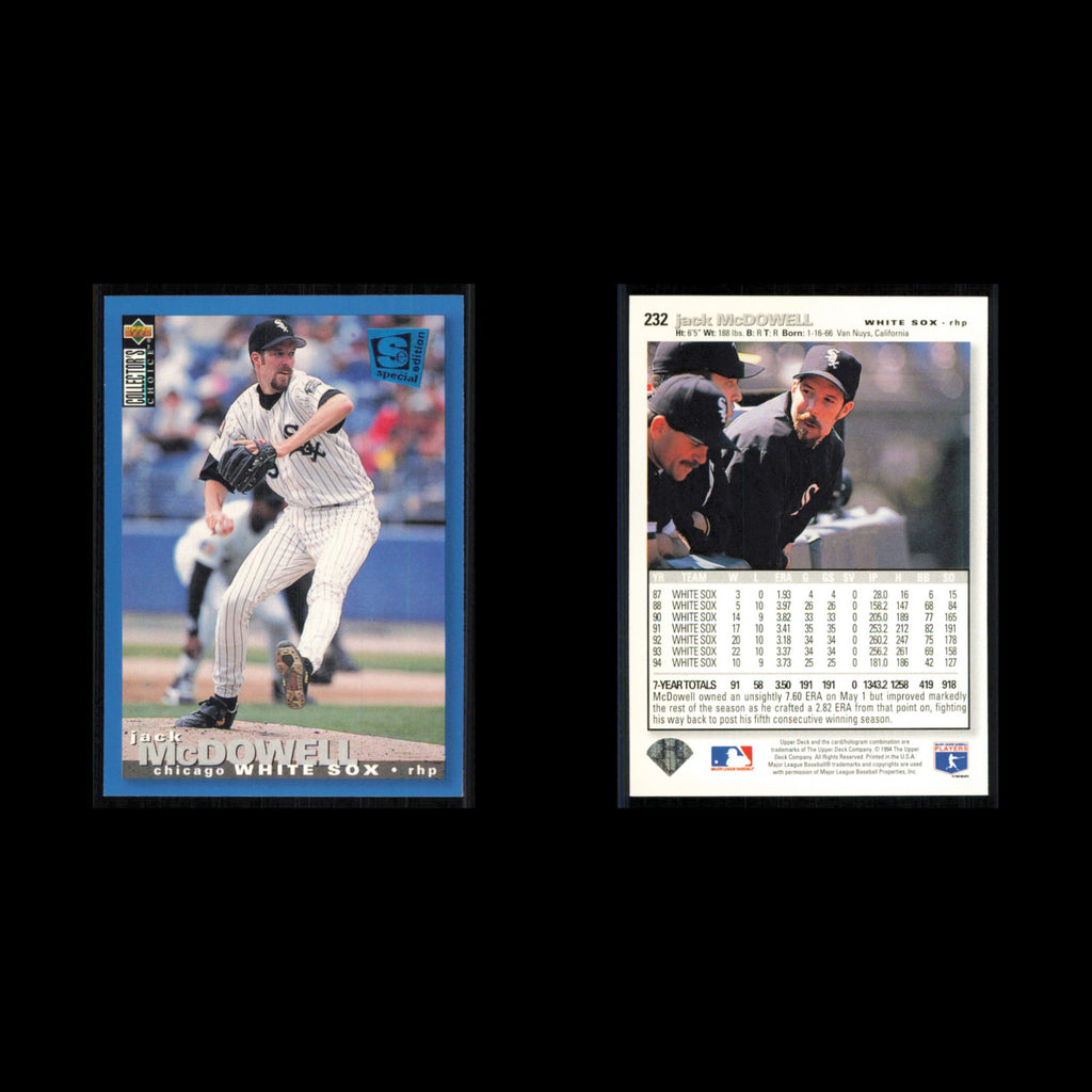 Jack McDowell #232 1995 Collectors Choice SE Chicago White Sox Baseball Card MLB