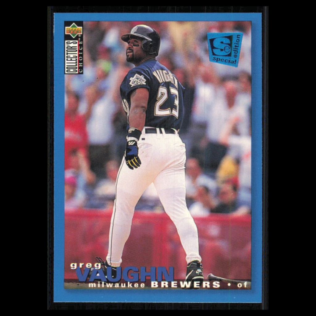 Greg Vaughn #70 1995 Collectors Choice SE Milwaukee Brewers Baseball Card MLB NM