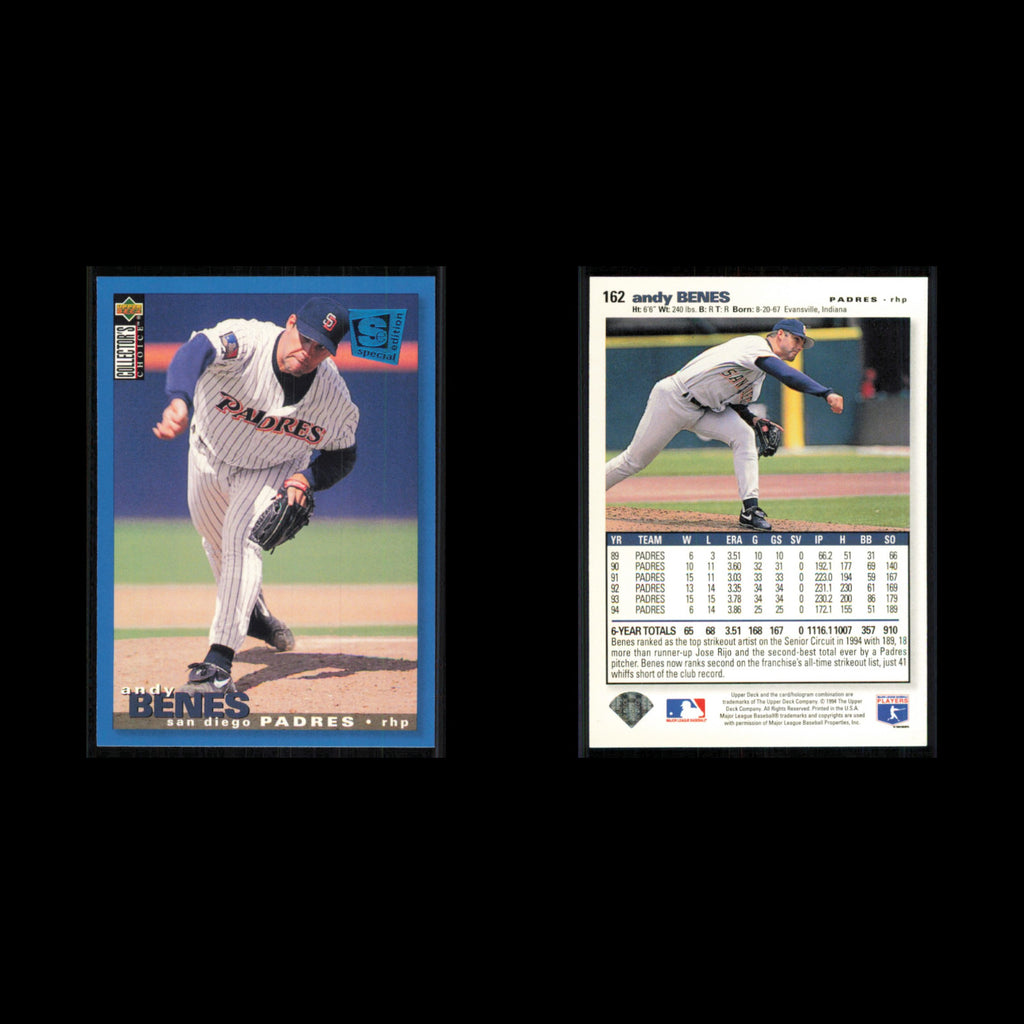 Andy Benes #162 1995 Collectors Choice SE San Diego Padres Baseball Card MLB NM